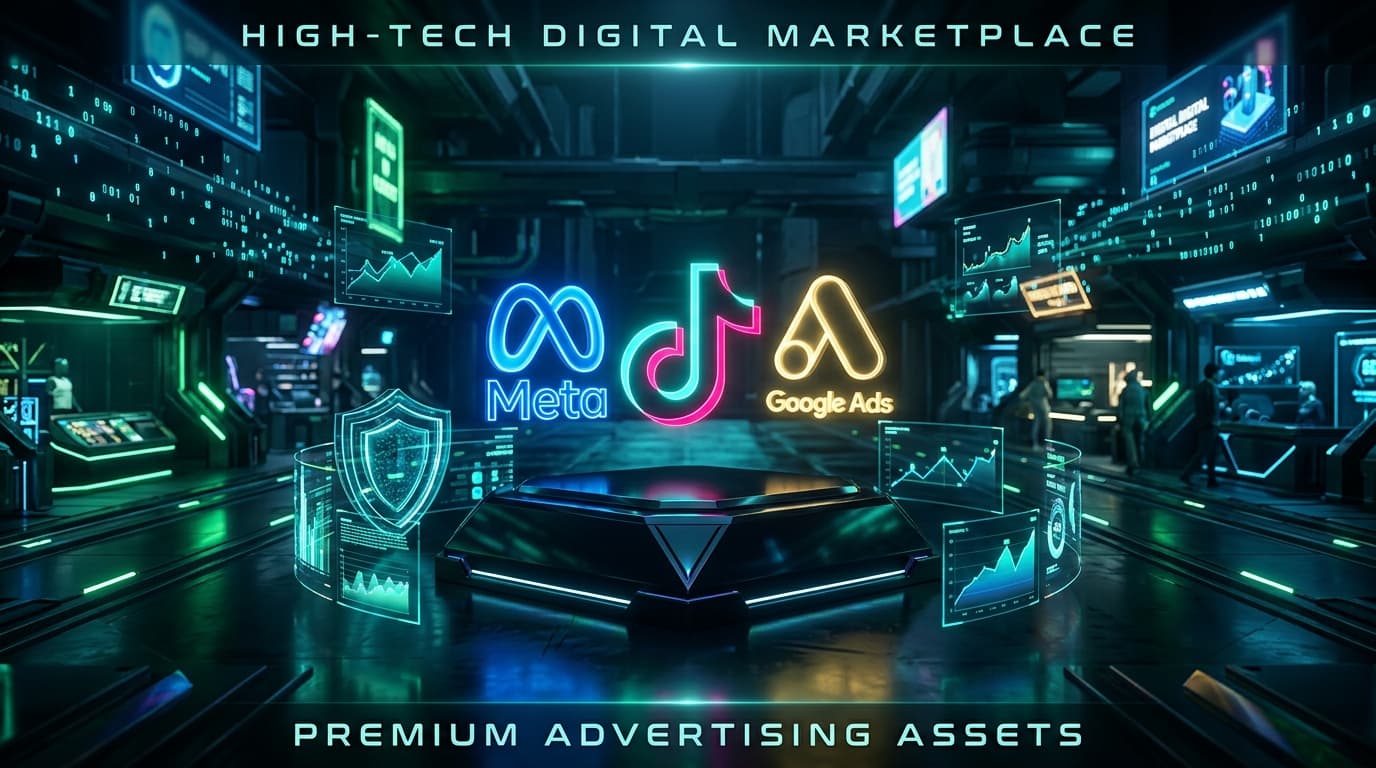 Ads Platform 3D Cyberpunk Banner